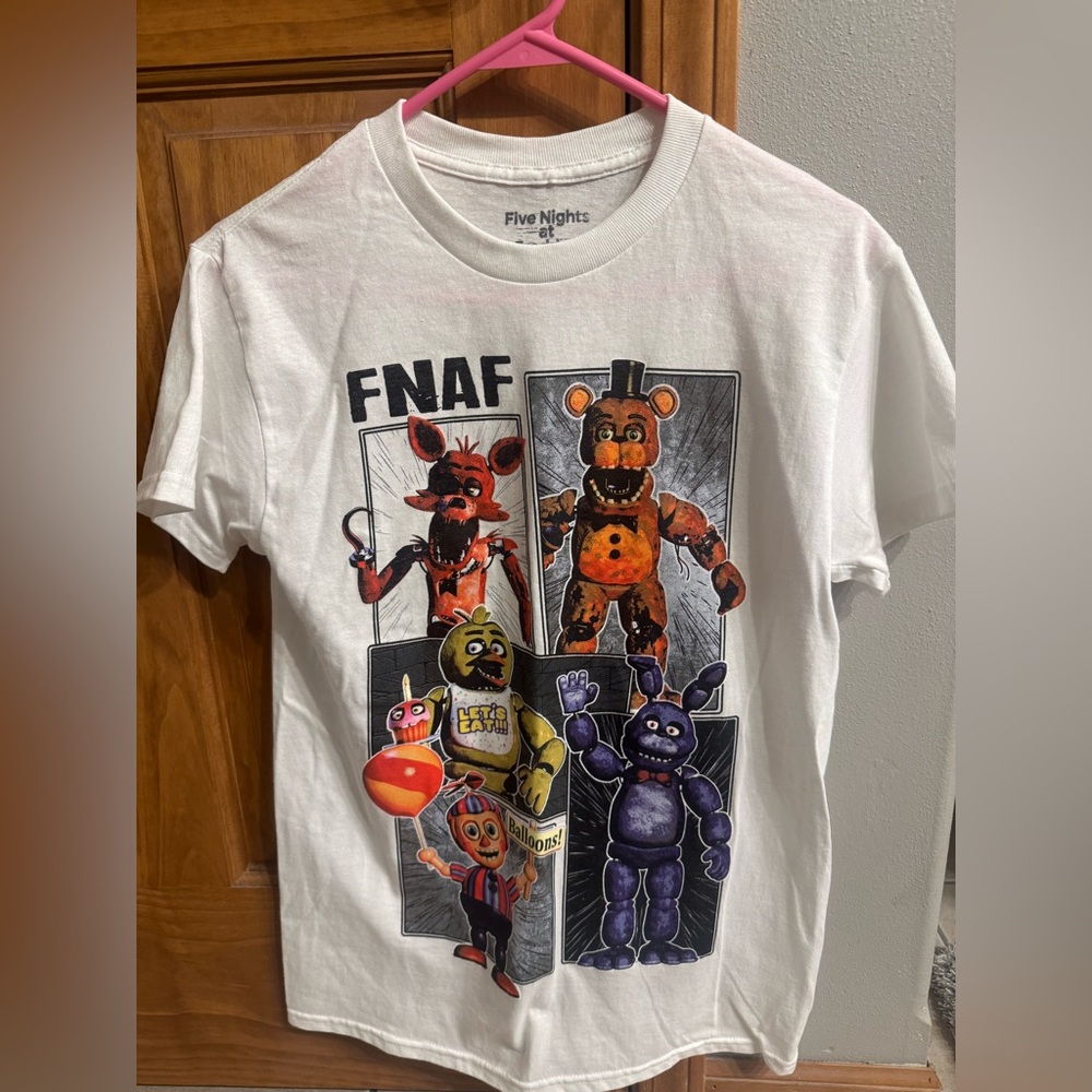 FNAF White T-Shirt. Adult size small.